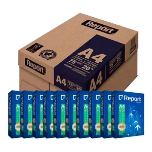 Papel Sulfite A4 Report 75g – Caixa com 10 Resmas – 5000 Folhas