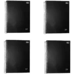 Caderno de 10 Matérias Capa Dura 160 Folhas Universitário ZIP Preto Tilibra – Caixa com 4 Unidades
