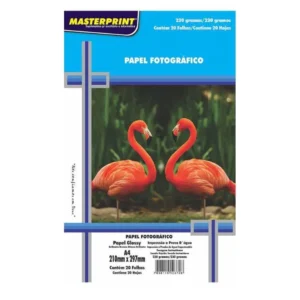 Papel Fotográfico Glossy 230g A4 MASTERPRINT 20 Folhas