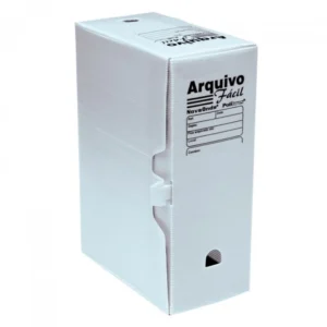 Arquivo Morto Novaonda Fácil 250x130x350mm Branco Polibrás – Caixa com 10 Unidades